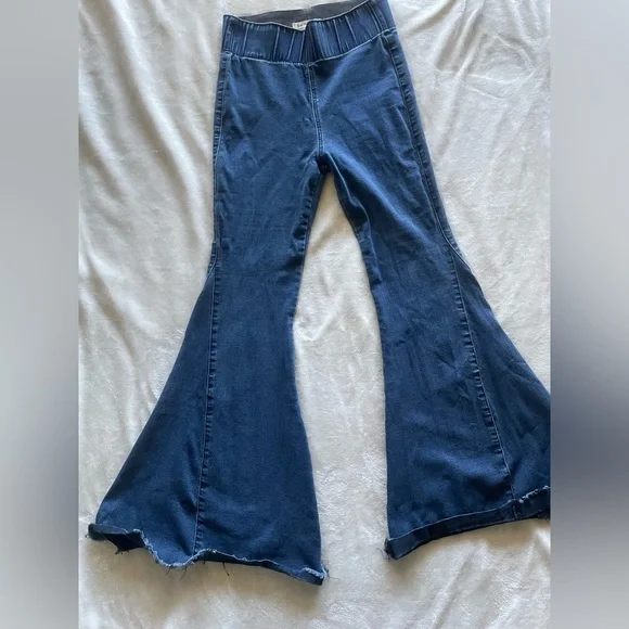 Three Bird Nest Navy Denim Trousers - Picture 2 of 6